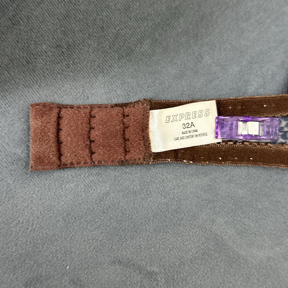 Express 32A Leopard Bra Vintage Y2K Mesh Sheer Underwire Semi-See Through - Picture 8 of 9